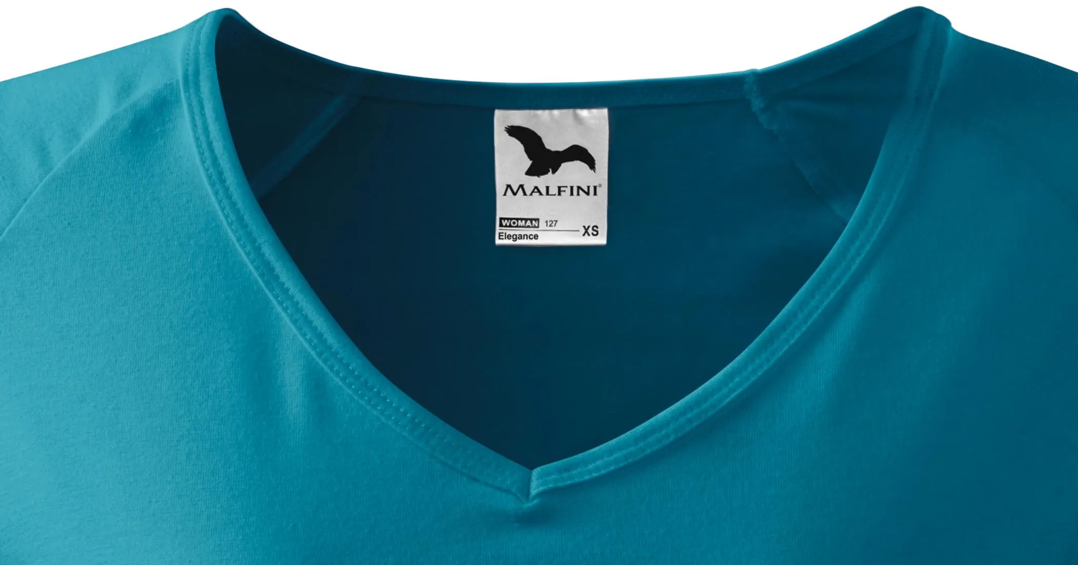 Tricou ajustat pentru femei, decolteu în V - Decolteu în V adânc