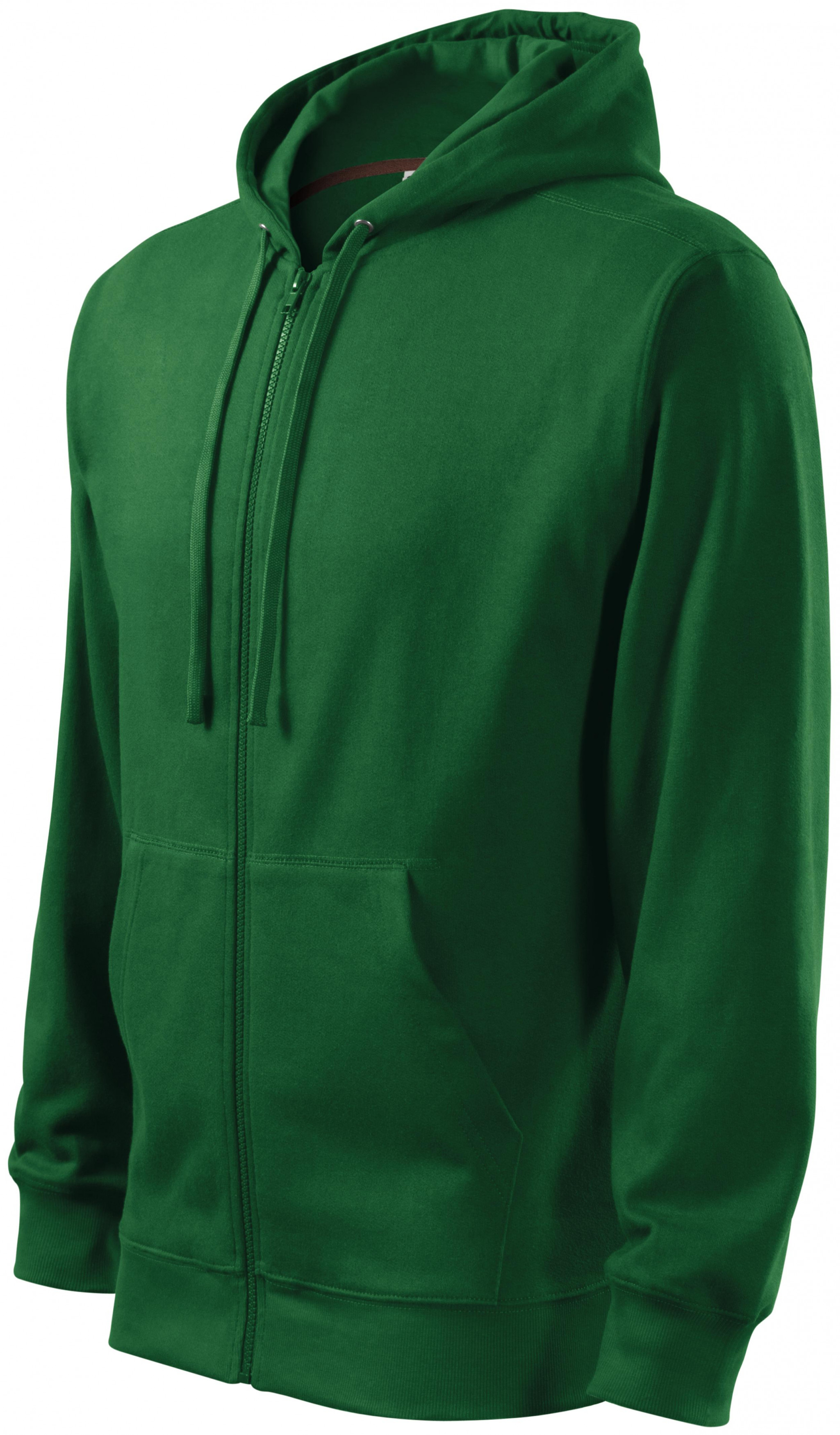 Hanorac pentru bărbați cu glugă, sticla verde, S