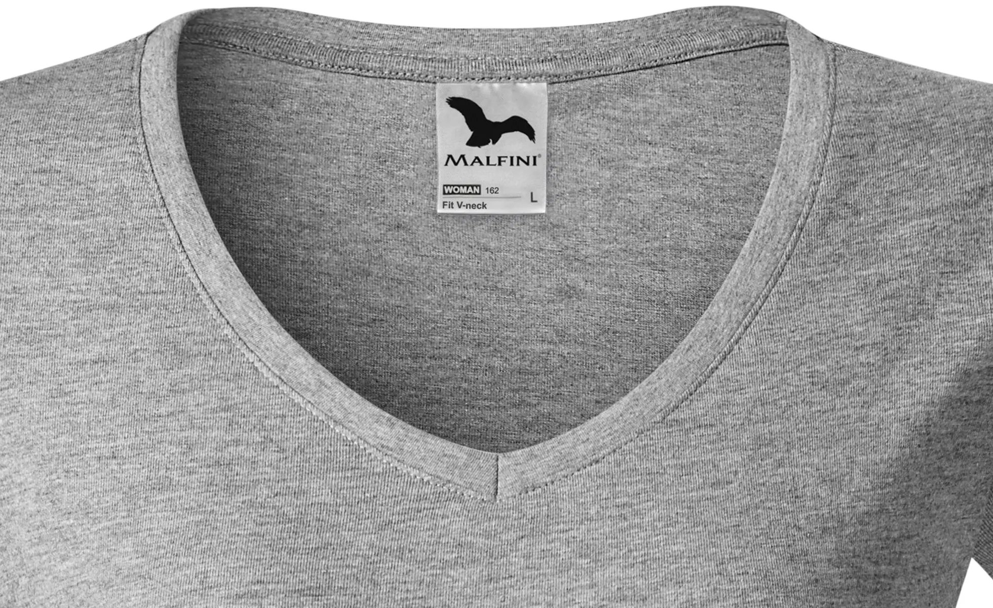 Tricou dama slim fit cu decolteu în V. - Decolteu în V adânc