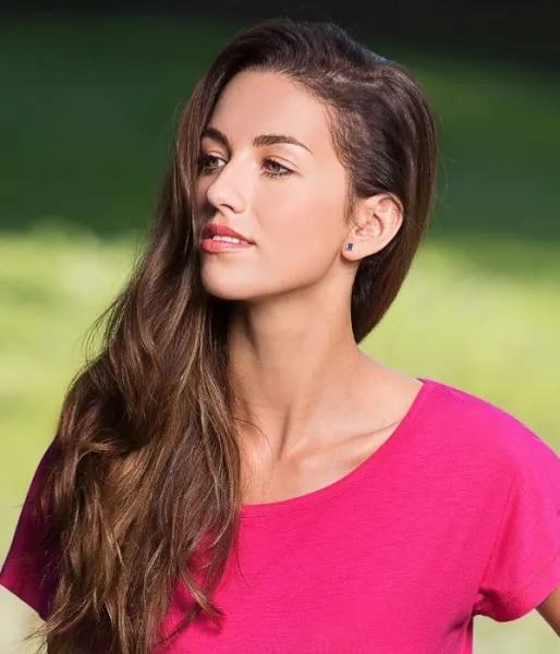 Tricou / rochie lungă pentru femei - Decolteu rotund mai adânc