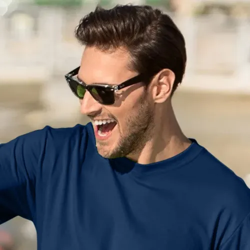 Tricou clasic pentru bărbați - Decolteu rotund clasic