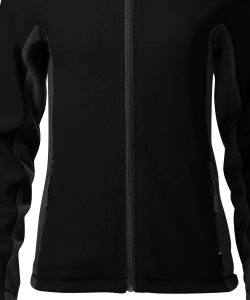 Geacă contrastantă din lână pentru femei - Tăietură ușor conică