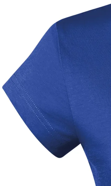 Tricou dama slim fit cu decolteu în V. - Mâneci foarte scurte