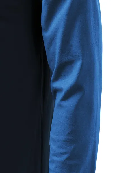 Tricou bărbătesc contrastant cu mâneci lungi - Tăiați cu cusături laterale