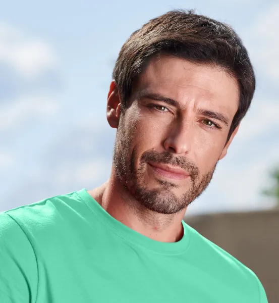 Tricou simplu pentru bărbați - Decolteu rotund clasic