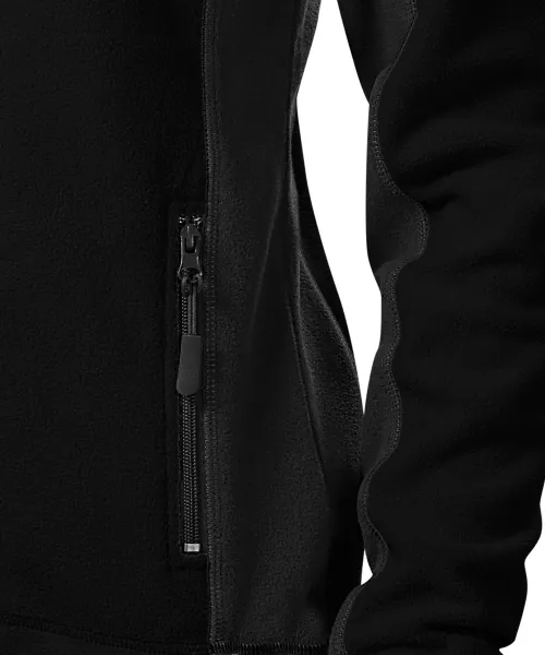 Geacă contrastantă din lână pentru femei - Buzunare practice cu fermoar