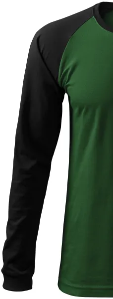 Tricou bărbătesc contrastant cu mâneci lungi - Mâneci lungi raglan