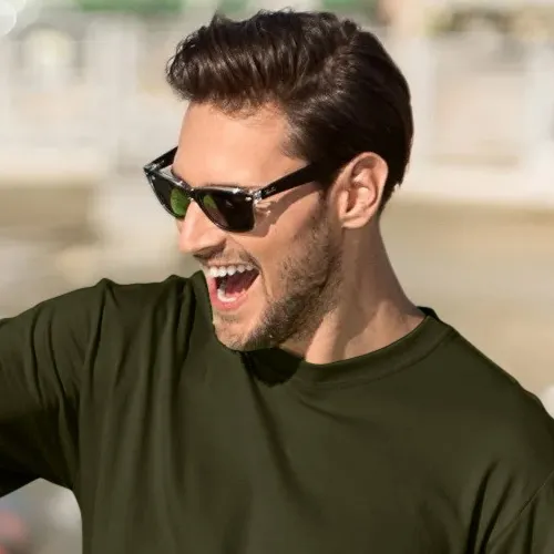 Tricou clasic pentru bărbați - Decolteu rotund clasic