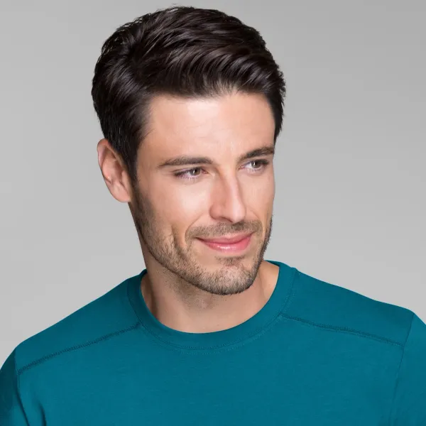 Tricou bărbătesc decorat - Decolteu rotund clasic