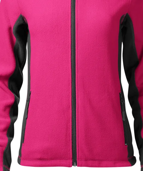 Geacă contrastantă din lână pentru femei - Tăietură ușor conică