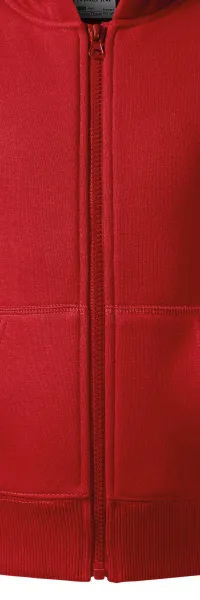 Hanorac pentru copii cu glugă - Fermoar în culoarea hanoracului