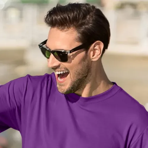 Tricou clasic pentru bărbați - Decolteu rotund clasic