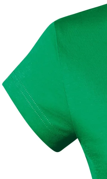 Tricou dama slim fit cu decolteu în V. - Mâneci foarte scurte