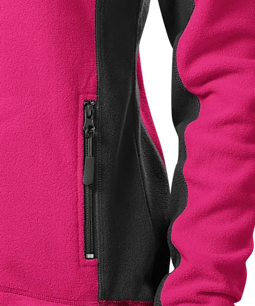 Geacă contrastantă din lână pentru femei - Buzunare practice cu fermoar