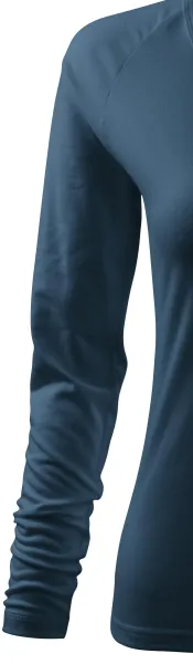 Tricou ajustat pentru femei, decolteu în V - Mâneci lungi raglan