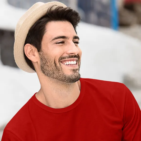 Tricou bărbătesc cu mânecă lungă - Decolteu rotund clasic