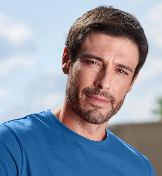 Tricou simplu pentru bărbați - Decolteu rotund clasic