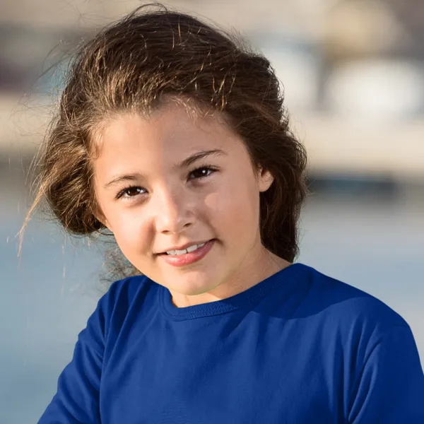 Tricou cu mâneci lungi pentru copii - Decolteu rotund clasic