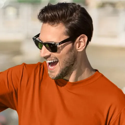 Tricou clasic pentru bărbați - Decolteu rotund clasic