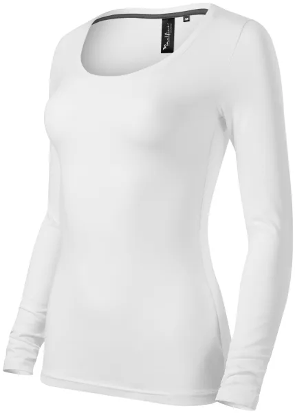 Tricou de damă cu mâneci lungi și decolteu mai adânc - Tricou de dama din bumbac pentru fiecare zi