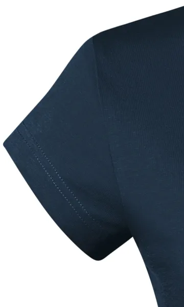 Tricou dama slim fit cu decolteu în V. - Mâneci foarte scurte