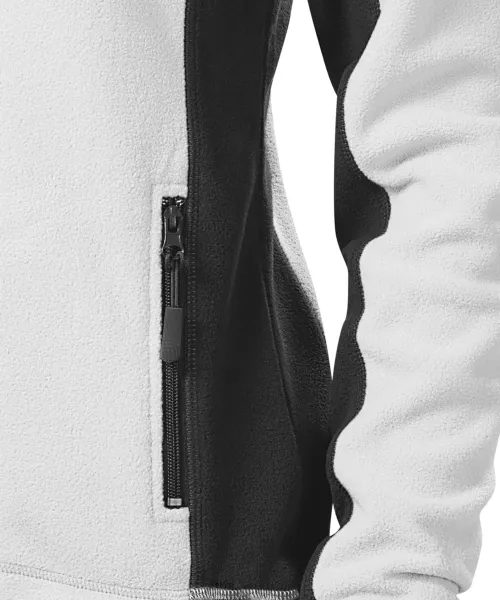 Geacă contrastantă din lână pentru femei - Buzunare practice cu fermoar