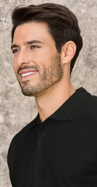 Polo tricou bărbătesc - Închidere cu 3 nasturi