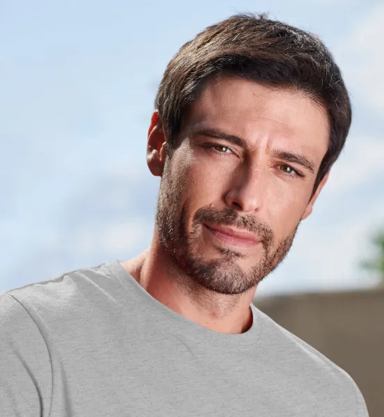 Tricou simplu pentru bărbați - Decolteu rotund clasic