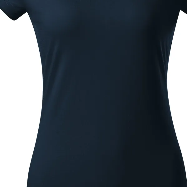 Tricou dama slim fit cu decolteu în V. - Croiala usor conica