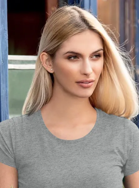 Tricou de damă cu mâneci foarte scurte - Decolteu rotund clasic
