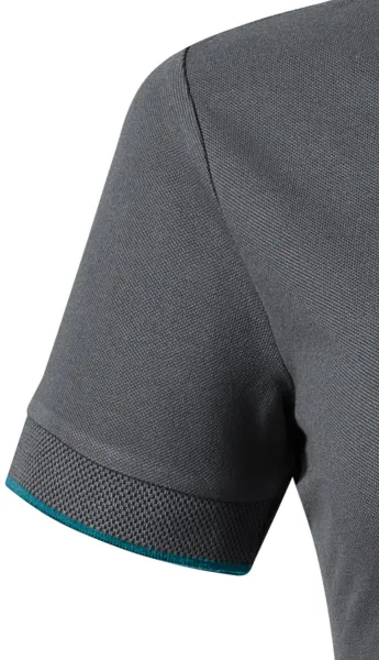 Tricou polo de damă cu guler bomber - Mâneci scurte cu bandă contrastantă