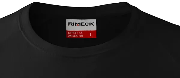 Tricou bărbătesc contrastant cu mâneci lungi - Decolteu rotund clasic