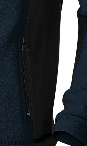 Geacă contrastantă din lână pentru copii - Buzunare practice cu fermoar