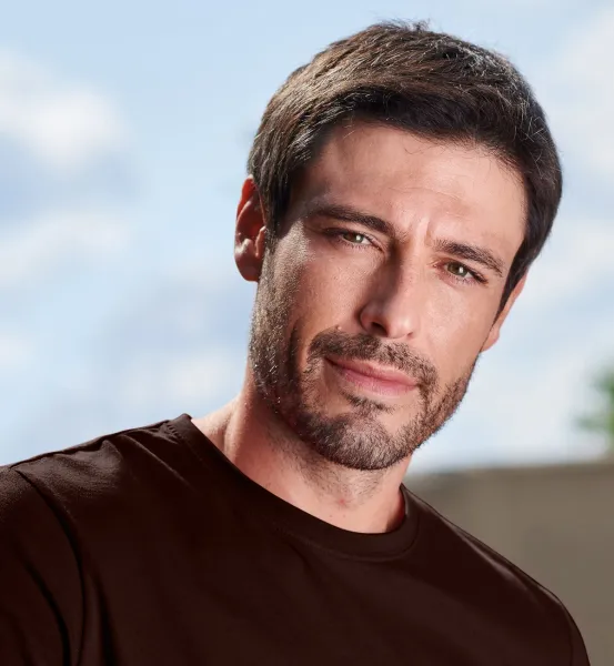 Tricou simplu pentru bărbați - Decolteu rotund clasic