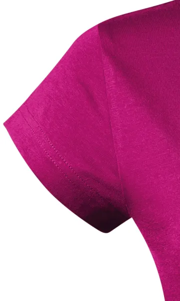 Tricou dama slim fit cu decolteu rotund - Mâneci scurte