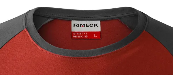 Tricou bărbătesc contrastant cu mâneci lungi - Decolteu rotund clasic