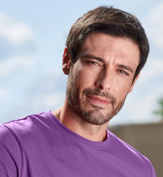 Tricou simplu pentru bărbați - Decolteu rotund clasic