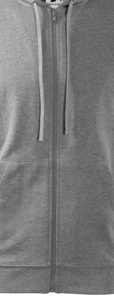 Hanorac pentru bărbați cu glugă - Fermoar în culoarea hanoracului