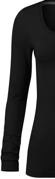 Tricou de damă cu mâneci lungi și decolteu mai adânc - Mâneci lungi clasice