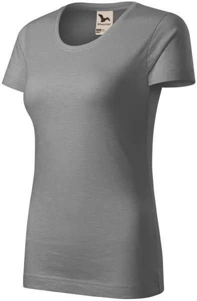 Tricou de damă, din bumbac organic texturat - Tricou de zi cu zi pentru femei