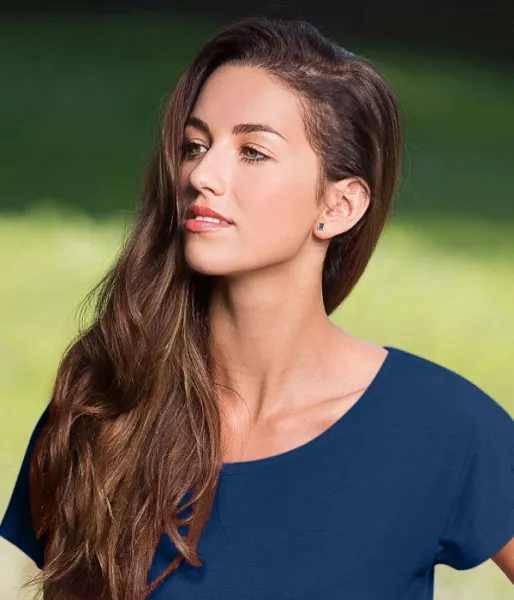 Tricou / rochie lungă pentru femei - Decolteu rotund mai adânc