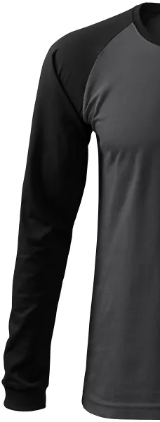 Tricou bărbătesc contrastant cu mâneci lungi - Mâneci lungi raglan