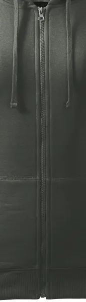 Hanorac de damă cu glugă - Fermoar în culoarea hanoracului