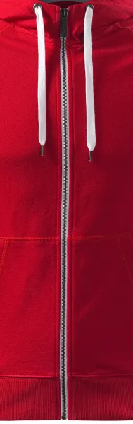 Hanorac bărbătesc contrastant cu glugă - Fermoar alb contrastant