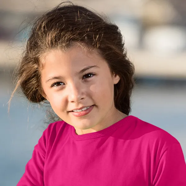 Tricou cu mâneci lungi pentru copii - Decolteu rotund clasic