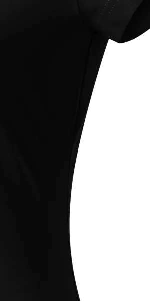 Tricou dama slim fit cu decolteu în V. - Tăiați cu cusături laterale