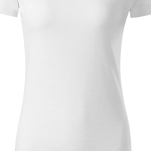 Tricou de damă, din bumbac organic texturat - Croiala usor conica