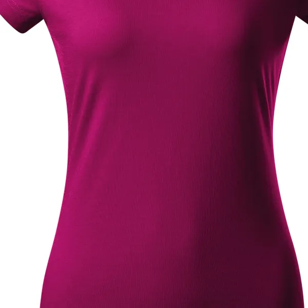 Tricou dama slim fit cu decolteu în V. - Croiala usor conica