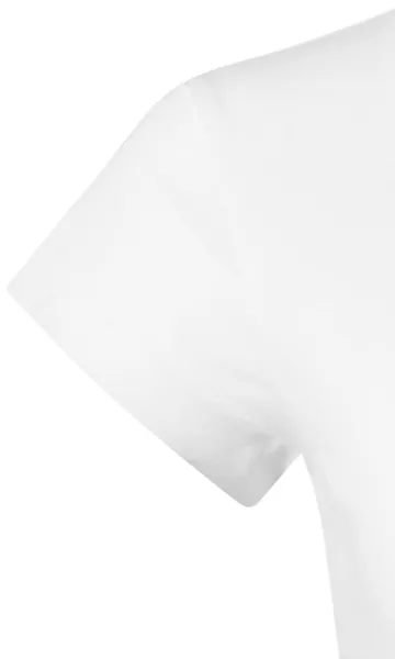 Tricou dama slim fit cu decolteu în V. - Mâneci foarte scurte