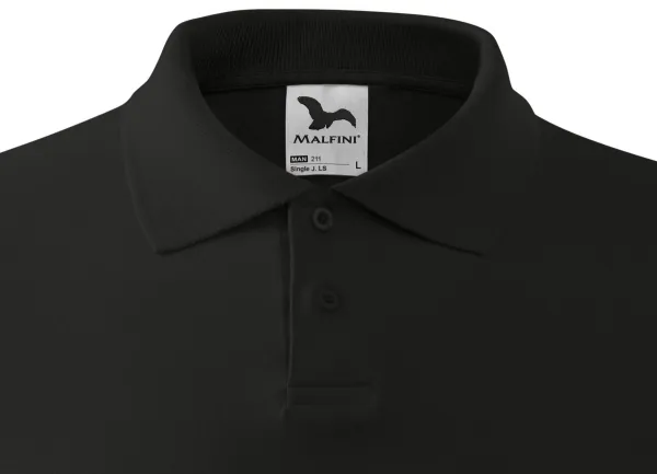 Tricou bărbătesc cu mânecă lungă - Închidere cu 2 nasturi